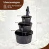 COSTWAY Gartenbrunnen mit Pumpe, 3-stufiger Springbrunnen Produktbild-Vorschau 3