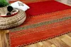 Natur Teppich Kelim Navarro Rot Orange, Größe:70x140 cm Produktbild-Vorschau 2