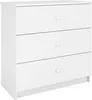 A white three-drawer dresser against a white background. Náhled obrázku produktu