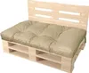 A pallet sofa with a cushion, shown against a white background. Produktbild-Vorschau