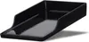 A black cast iron grill plate with a glossy finish, shown from a diagonal angle against a white background. Podgląd zdjęcia produktu