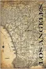 ARTland Leinwandbild Los Angeles Karte Straßen Karte Sepia Produktbild-Vorschau 1