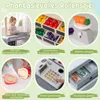 COSTWAY Sklepik dla dzieci, sklepik drewniany z wózkiem na Podgląd zdjęcia produktu 5