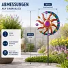 Buntes Windrad Sonne Mond und Sterne Garten Metall Produktbild-Vorschau 14