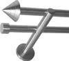Gardinenstange Set Edelstahl Look Metall Ø 16mm zur Produktbild-Vorschau 1