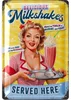 LANOLU Retro Blechschild Küche MILKSHAKE - Vintage Küchen Produktbild-Vorschau 1