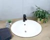 Keramik Waschbecken oval 570x485x195 mm weiß mit Überlauf Produktbild-Vorschau 2