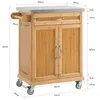 A kitchen cart with dimensions labeled. Produktbild-Vorschau