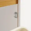 Detailansicht der Türbefestigung und Holzdekor des SoBuy Sideboards FSB111-WN Anteprima dell’immagine prodotto