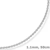 1,1mm Rund-Ankerkette 585 Gold Weißgold Kette Collier Produktbild-Vorschau 3