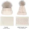 Damen Strickmütze Bommelmütze Loop Schal Set Warm Produktbild-Vorschau 7