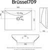 Technical drawing and dimensions of a washbasin. Produktbild-Vorschau