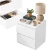 Table de chevet et commode de chevet blanches – Style loft Voir les images du produit 1