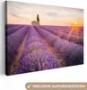 MuchoWow® - Leinwandbilder - Lavendel - Sonnenuntergang - Produktbild-Vorschau 1
