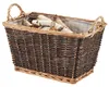 Kobolo dřevěný koš na dřevo do krbu – vrba – vybavený Náhled obrázku produktu 1