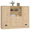 vidaXL Highboards 3 Stk. Sonoma-Eiche Holzwerkstoff Produktbild-Vorschau 4