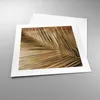 Poster - Poster ohne Rahmen - Blatt Gold Pflanze - 40x40 cm Produktbild-Vorschau 3