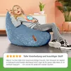 Green Bean® Plüsch Sitzsack 60x45x45cm - Indoor Sitzkissen Produktbild-Vorschau 3
