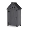 Gartenschrank wetterfest Geräteschuppen Holz 65 x 46 x 137 Produktbild-Vorschau 1