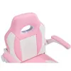 Kondela Kinderstuhl mit Fußhocker Odelia - rosa / weiß Produktbild-Vorschau 8