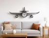 Formano XXL Wanduhr Flugzeug 3D– 142 x 50 cm Metall Uhr im Produktbild-Vorschau 2