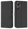 A black book-style phone case is shown from the front and back. Produktbild-Vorschau