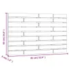 The Living Store Wand-Kopfteil 81x3x63 cm Massivholz Kiefer Produktbild-Vorschau 9