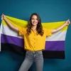 PHENO FLAGS Nichtbinär Flagge 90 x 150 cm Nicht Binär Fahne Produktbild-Vorschau 6