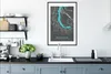 MuchoWow® Gerahmtes Poster Blau - Deutschland - Karte - Produktbild-Vorschau 4