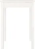A white wooden table viewed from the front. Produktbild-Vorschau