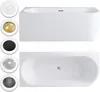 Volně stojící vana s pruhovaným povrchem 180 x 80 cm Náhled obrázku produktu 1