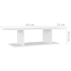 vidaXL Meuble TV mural blanc 103x30x26,5 cm Voir les images du produit 6