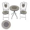 A set of garden furniture including two chairs and a table, with an additional tabletop shown separately. Produktbild-Vorschau