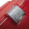 A close-up of a red Roncato suitcase with a built-in combination lock. Produktbild-Vorschau