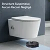 doporro WC Suspendu Blanc Cuvette Céramique Toilette avec Voir les images du produit 4