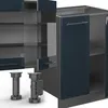 Küchenzeile Vicco Fame-Line Dunkelblau Hochglanz/Anthrazit Produktbild-Vorschau 6