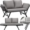 tectake® ratan lounge sofa Sintra 2v1 funkce UV odolné a Náhled obrázku produktu 2