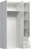 Spell Kleiderschrank 3 Türen und 3 Schubladen. Weiss Produktbild-Vorschau 2