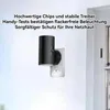 A close-up view of a plug-in night light attached to a wall outlet, with marketing text overlaid. Produktbild-Vorschau