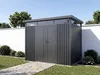 Premium-Gartenhaus aus Metall mit Flachdach und Flügeltür Produktbild-Vorschau 2