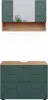 Set mobili bagno Vicco Irma Quercia verde/oro 2 parti, base Anteprima dell’immagine prodotto 1