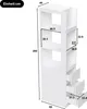 Merax schmales 200cm Bücherregal mit 3 offenen Fächern und Produktbild-Vorschau 4