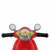 Close-up of the handlebars and dashboard of a red toy scooter. Náhľad obrázku produktu