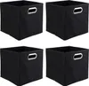 Aufbewahrungsboxen - 27 x 27 cm - Schwarz - Vlies - 4er Set Produktbild-Vorschau 1