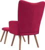 vidaXL Poltrona relax con sgabello in velluto rosso vino Anteprima dell’immagine prodotto 4