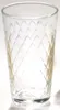 A clear glass tumbler with a diamond pattern. Produktbild-Vorschau