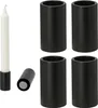 Novaliv 4x Kerzenständer magnetisch 2,8x5cm SCHWARZ Produktbild-Vorschau 1