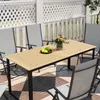 Outsunny Gartentisch Metall 175x78 cm Wetterfest Produktbild-Vorschau 9