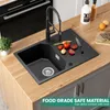 ANYCEE MAX Spülbecken Schwarz 65x45 cm, Granitspüle Schwarz Produktbild-Vorschau 5