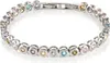 Crystal blue Tennisarmband silber funkelnde Zirkonia Produktbild-Vorschau 1